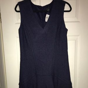 New with tags Ann Taylor Navy wool flounce dress